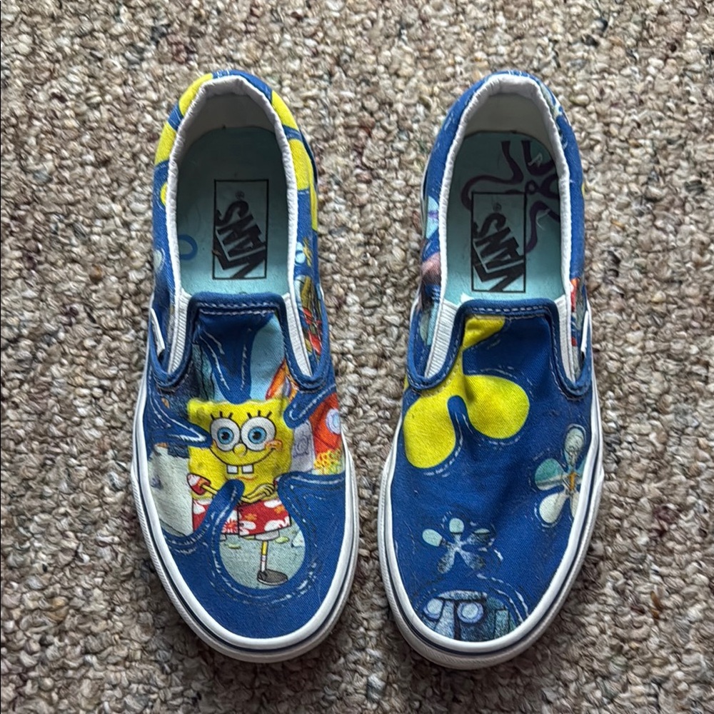 Vans Blue SpongeBob Slip-On Shoes